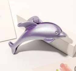 New Dolphin Shape Hair Clips Fashion Bright Plastic Hair Claw Clips Korean Hair Accessories For Girls
