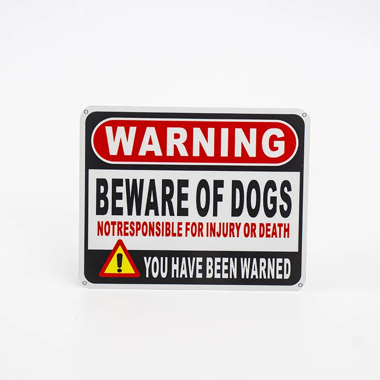 Aluminum Weatherproof Metal Sign Multiple Sizes Custom Personalized Text Here White Red Danger Horizontal Street Signs