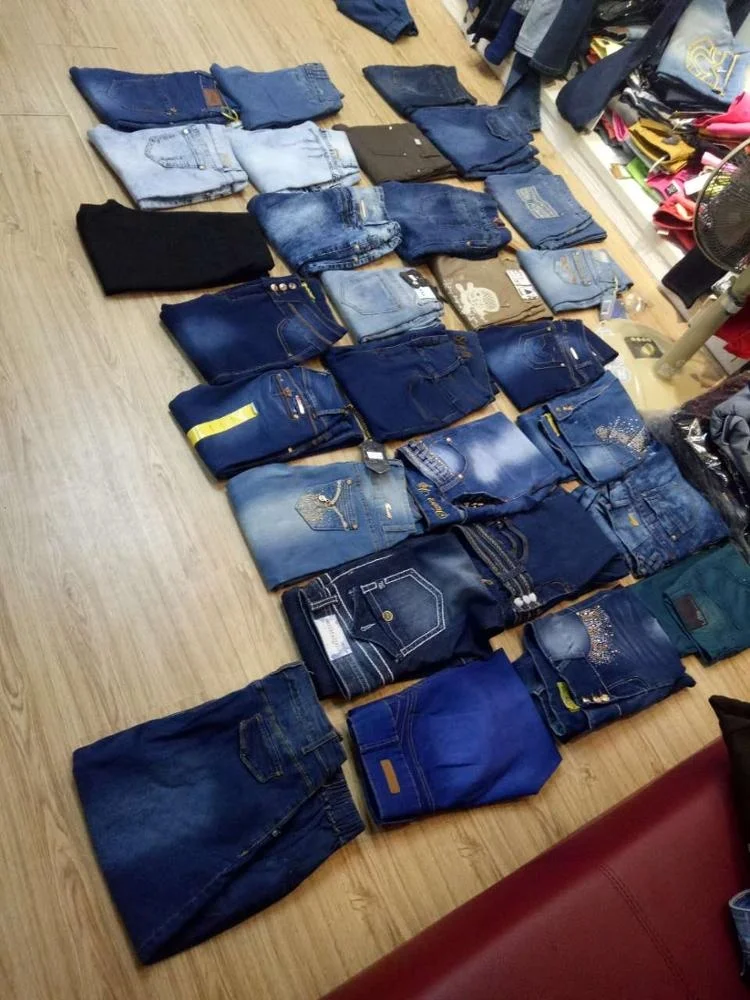 GZY PROMOTION 1.65USD factory clearance stock jeans lot guangzhou mixed ladies jeans for women