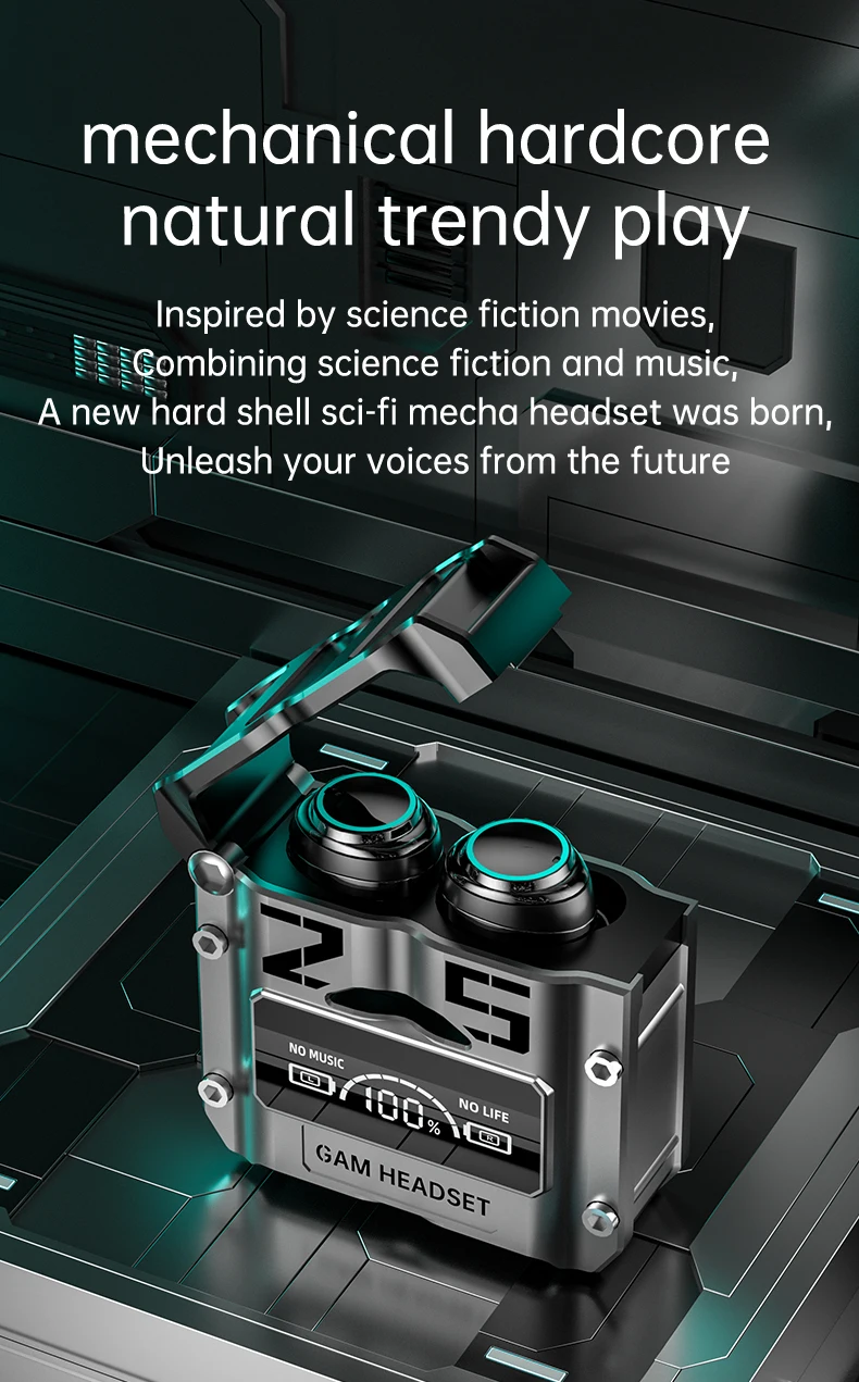 M25 TWS Wireless Headphones Earphones Bluetooth Touch Control Noise Reduction Stereo Waterproof Earbuds Headsets hearing aid