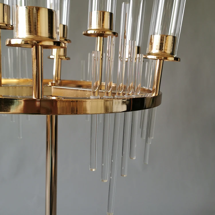 Zhuoyun 9 подсвечник свадебный декор стол центральный металлический золотой канделябр