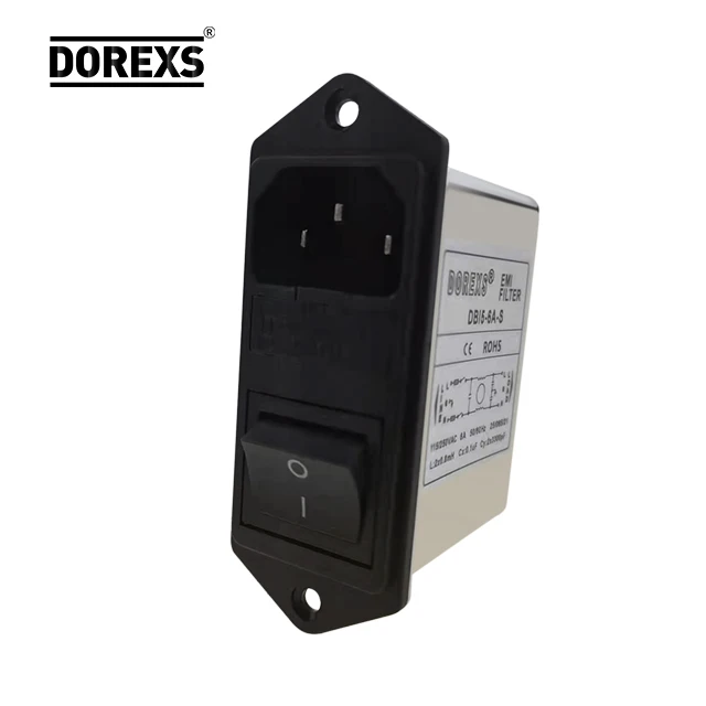 DOREXS оптовая продажа, высокое качество, низкочастотный фильтр IEC EMI 1A 3A 6A 10A для сабвуфера, EMC-камера, шумоподавляющий фильтр