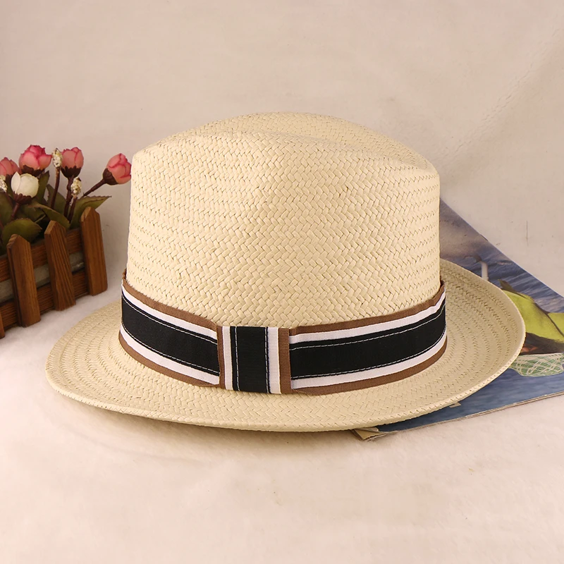 New Fashion Style Paper White Bucket Hats Sun Floppy Straw Hat For Women panama hat