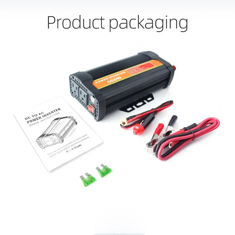 Manufacturer wholesale Modified sine wave 500w Power Inverter 12v24v to 110v220v dc to ac camper accessories inverter