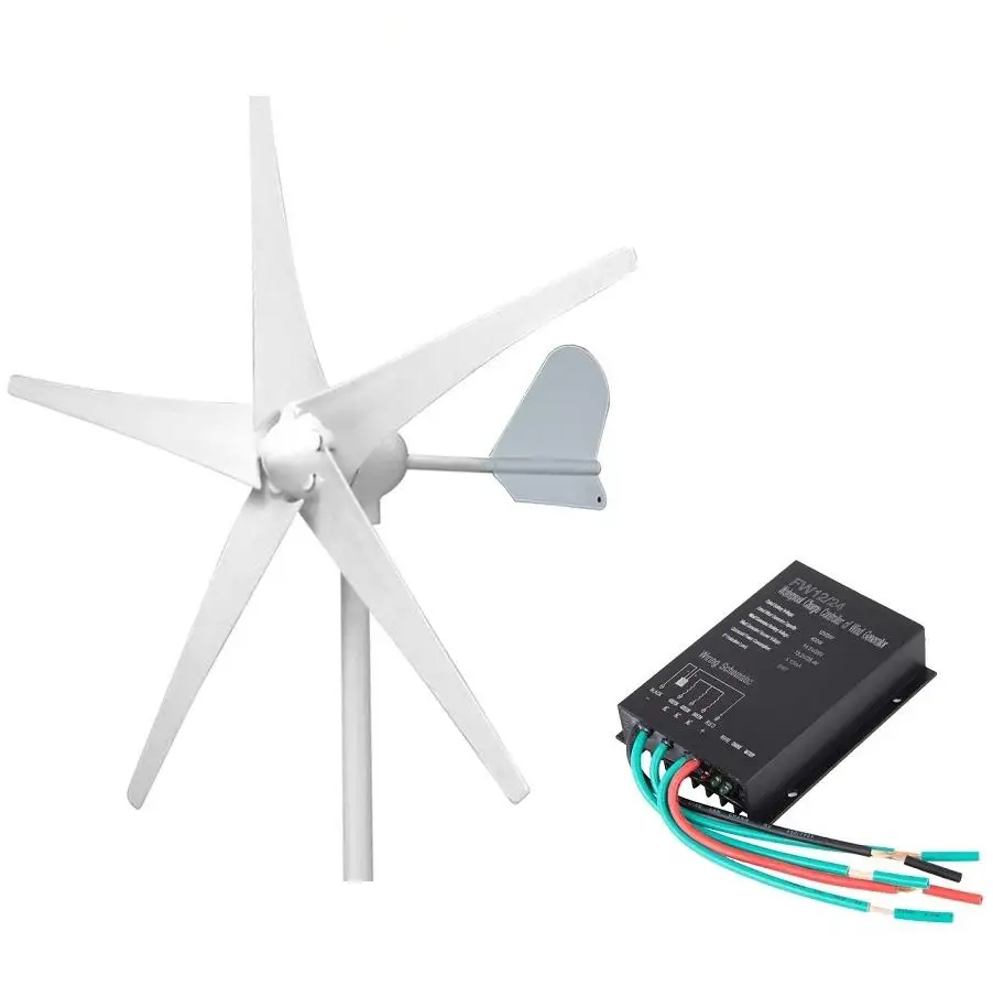 Easy Install 500W Windmill Wind Turbine 5 Blade Home Hybrid System Wind Turbine Generator