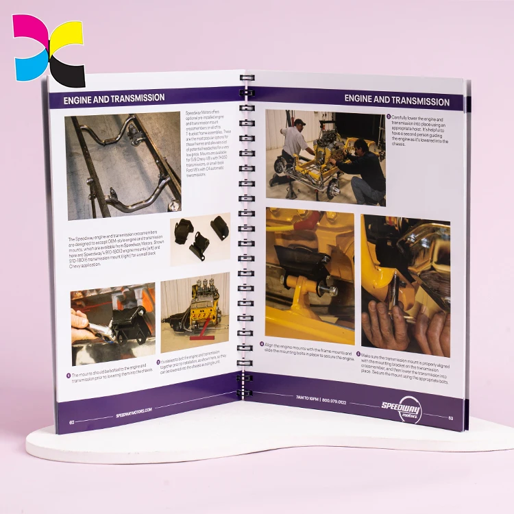 China custom oem YO bind bound hard cover spiral book printing