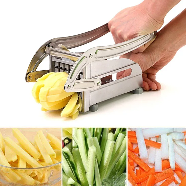 Hot Sale French Fries Slicer Potato Chips Maker Stainless Steel Manual Potato Cutter