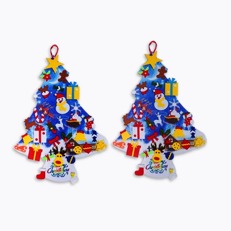 Лидер продаж, подвесные детские игрушки, цифровая печать, войлок, Рождественская елка, украшение, яркая декоративная Комбинация