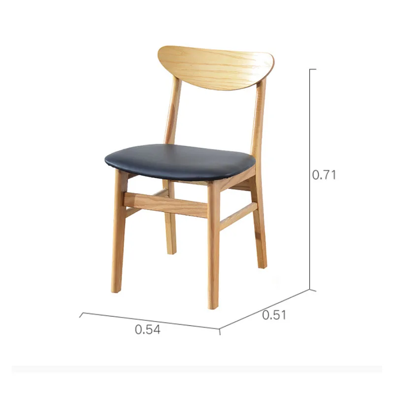 Nordic modern style small dining room wooden chair factory direct sale outdoor backrest garden wood chair