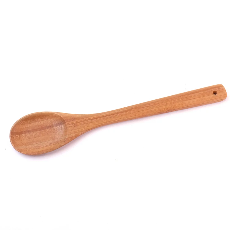 Eco-friendly long handle bulk 13 inch 14 inch bamboo spoons bamboo cooking spoon  for sale
