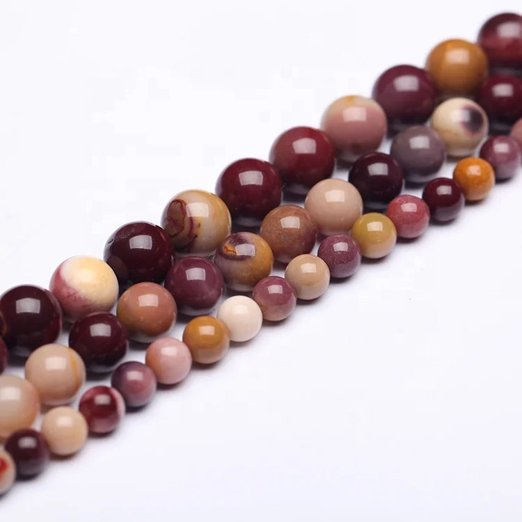 Buy Natural Stone Online Loose Round Beads Strand Moukite Mookaite Moukaite
