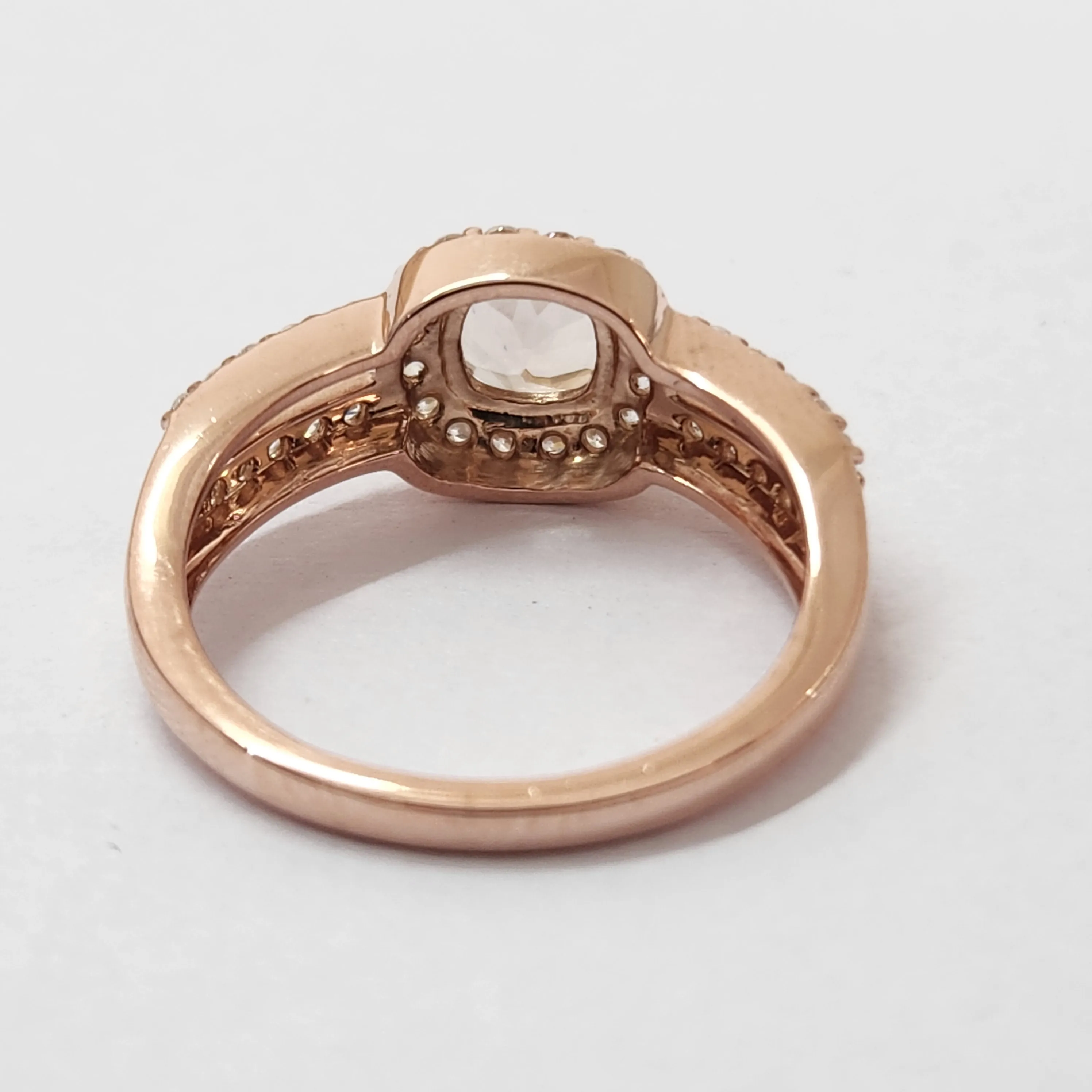 Amazing  Morganite  (Pink Diamond)  Gemstone  Rings  925  Sterling  Silver  Rose  Gold  Rings  Jewelry  for  Party