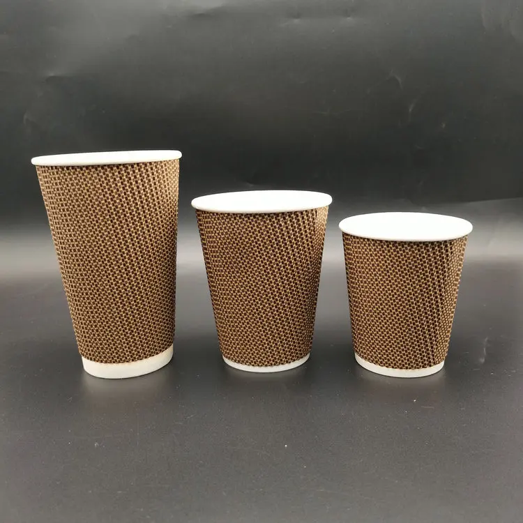Shrink pack 12oz paper cup and cup lid set