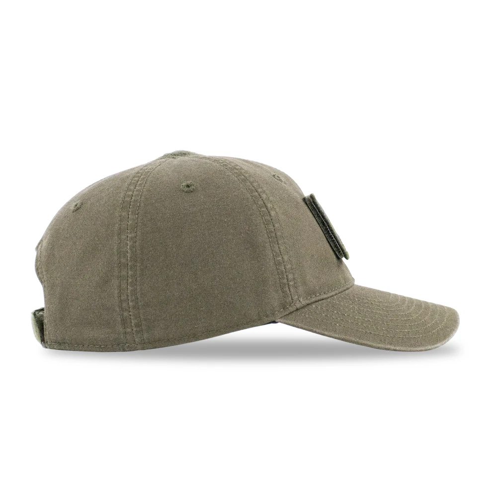 OEM Service Custom Applique Embroidered Hook And Loop Patch 6 Panel Vintage Canvas Baseball Cap with Embroidered Velcro Botton