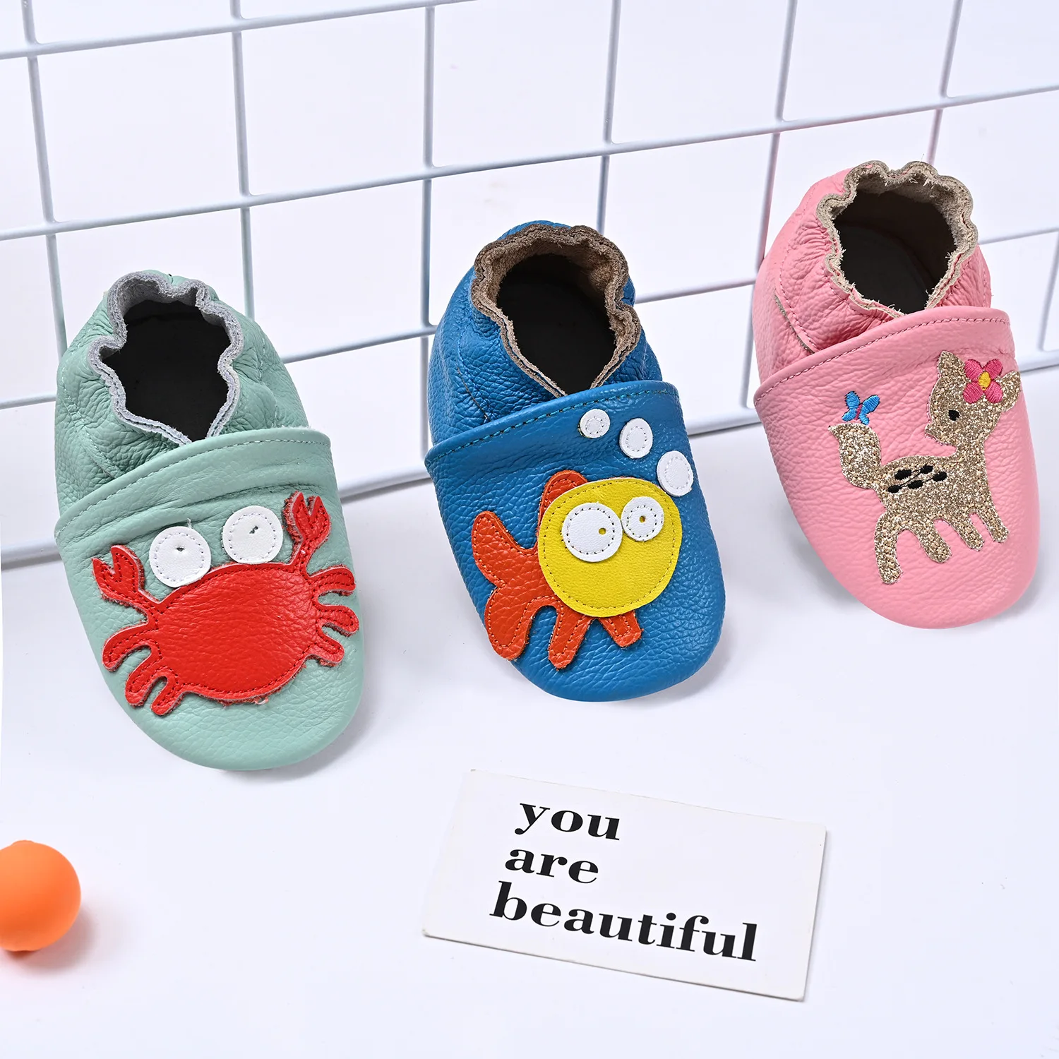 Custom Kid Girls Boy First Walkers Soft Infant Toddler Shoes Cute Soft Soles Crib Shoes Footwear for Newborns Baby Shoes