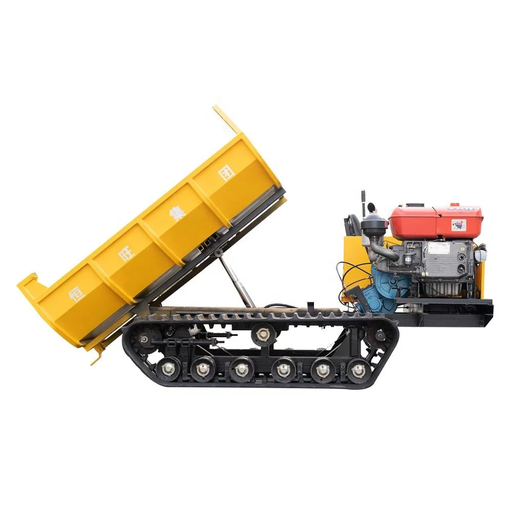 mini remote control garden oil palm tracked crawler dumper for sale