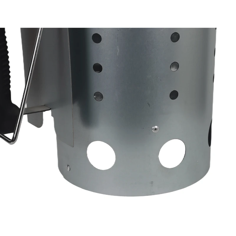 Portable Multifunction Galvanized Steel BBQ Charcoal Chimney Fire Starter Charcoal Lighter with Heat Resistant Handle