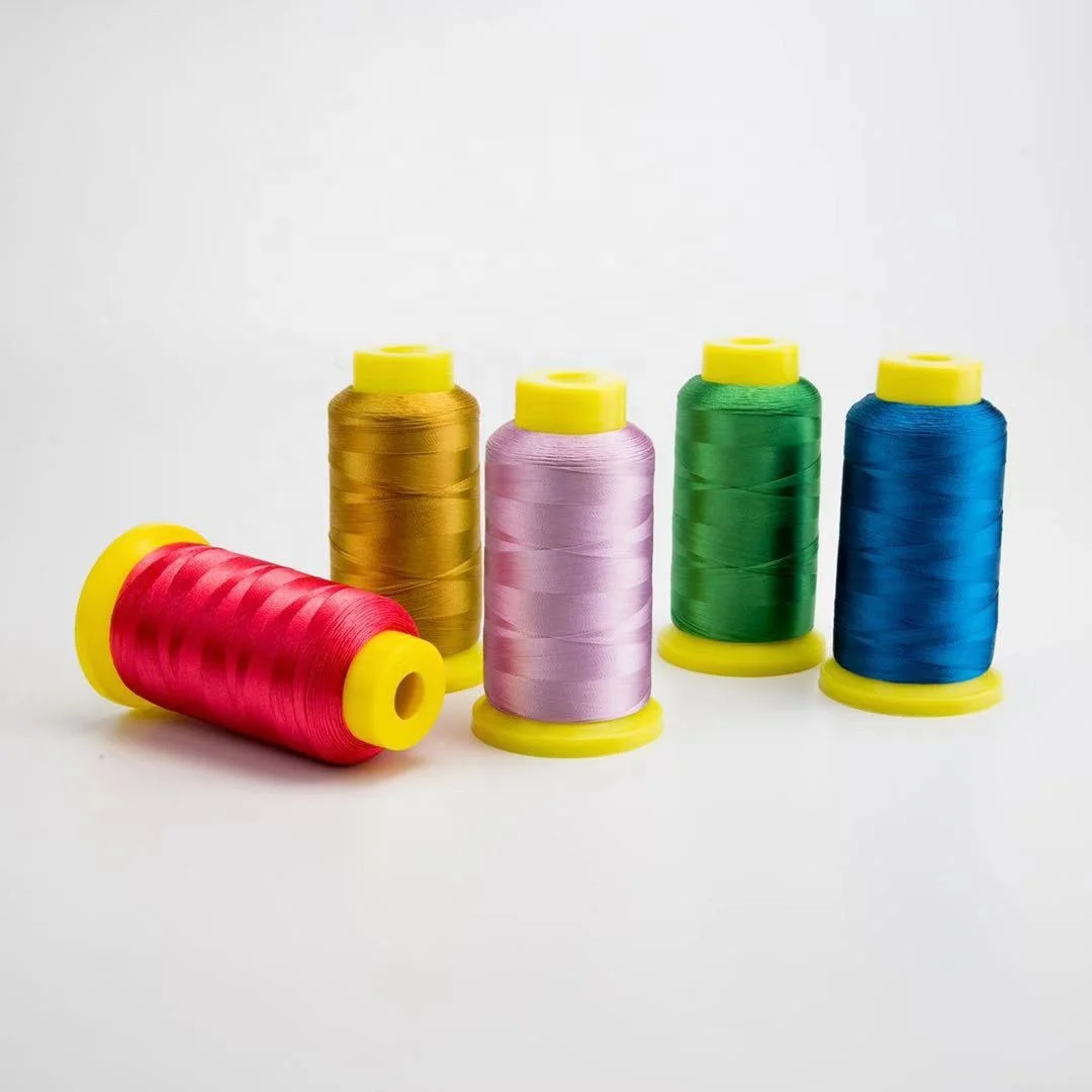 Embroidery Thread 100% Polyester Filament Yarn Sustainable Polyester Stitching Dresses Quilting Embroidery Thread