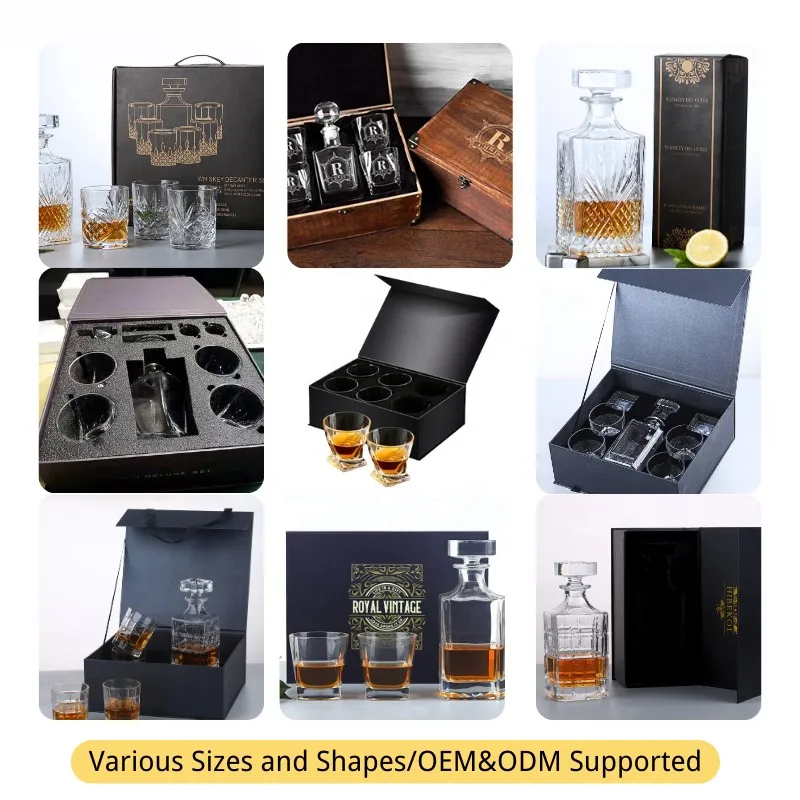 Gun Whiskey AK47 Rifle Decanter Set With 4 Glasses  for Liquor Brandy Vodka Wine Men Dad Brother Husband Gift 800ml Decanter