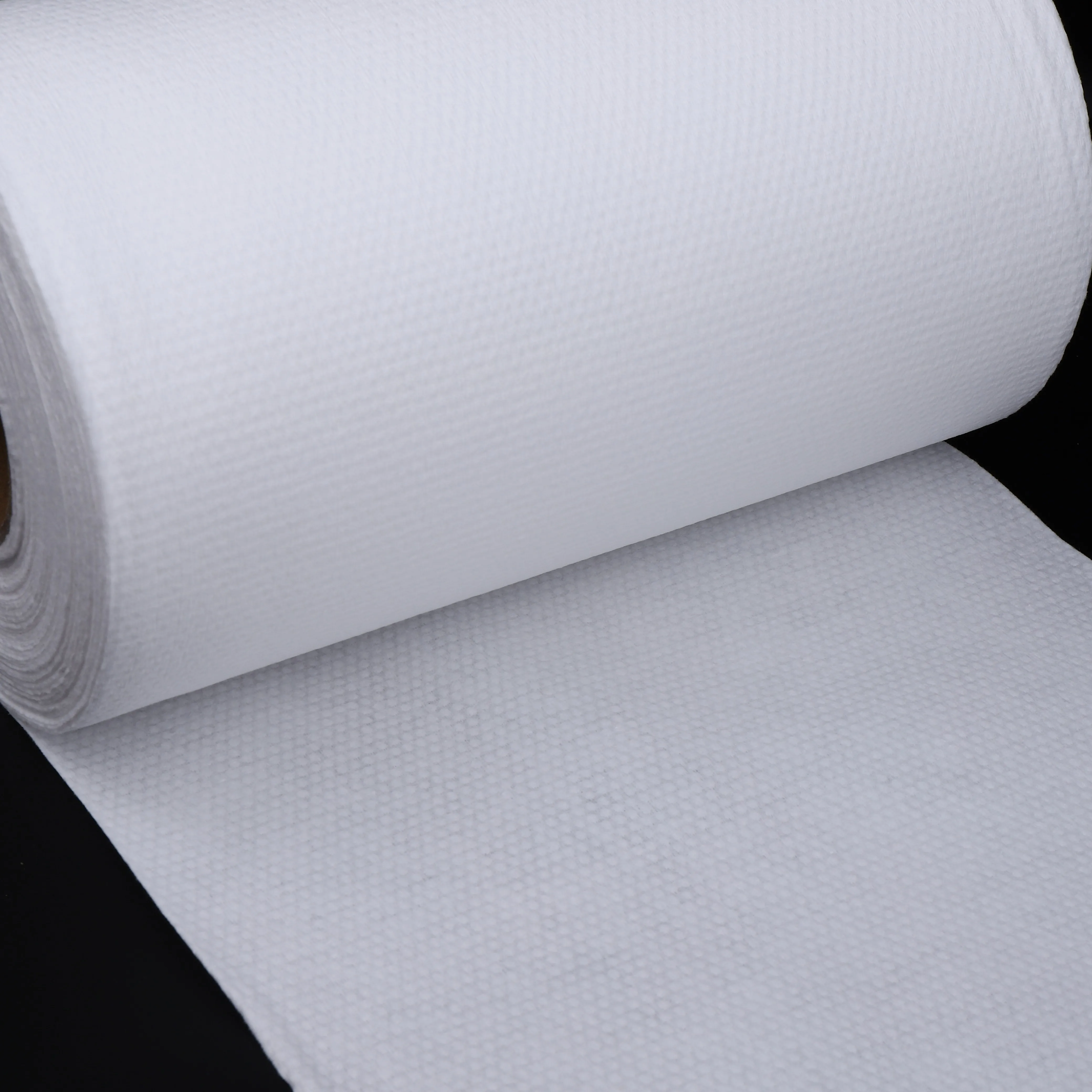 Cellulose and Polyester 50 Wood Pulp + 50 Pet Spunlace Non-Woven Fabric for Industrial/Cleaning Wipe