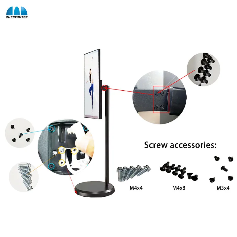 21.5 Inch Smart TV On Stand High Quality Wireless Smart Portable TV Hd Camera Android 12 Televisions Touch Screen Lcd TV