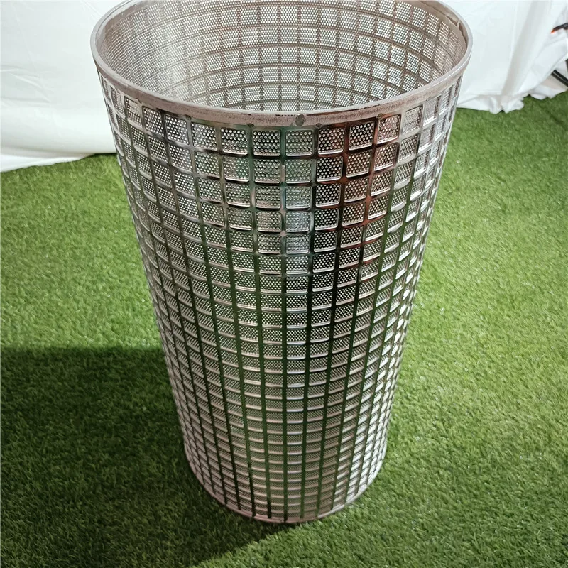 two layers sinttered Stainless Steel Perforated Metal Mesh filter Cylinders