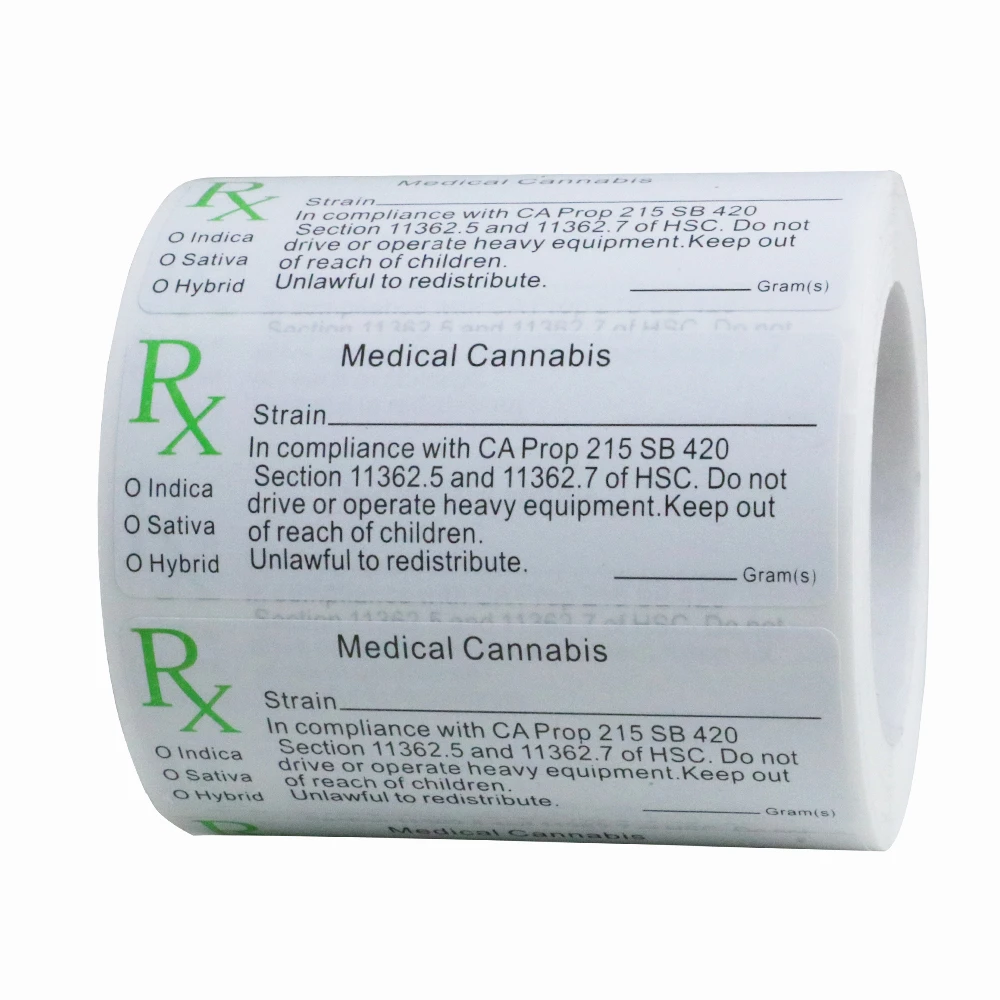 Hybsk Generic Medical Strain Labels - State Compliant Medical , Pot Labels Sticky Icky Identifier