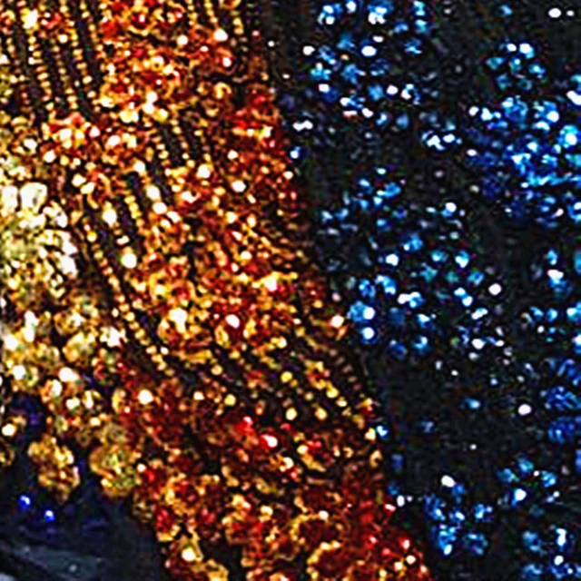 sequin evening dress embroidery netting fabric beaded