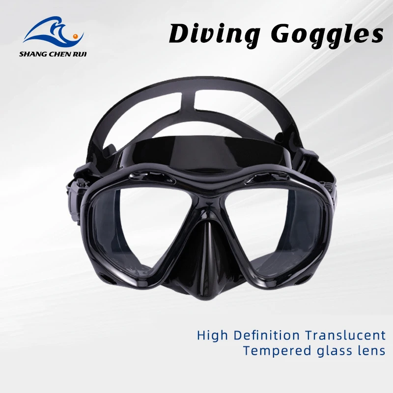 Scuba mask breathing tube and fins marine sport silicone snorkeling and swimming suit tempered glass mask diving goggles