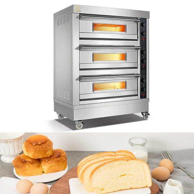 cake and bread baking equipment 3 deck 6 trays oven double tray baking equipment gas ovens in pakistani rupees baking oven
