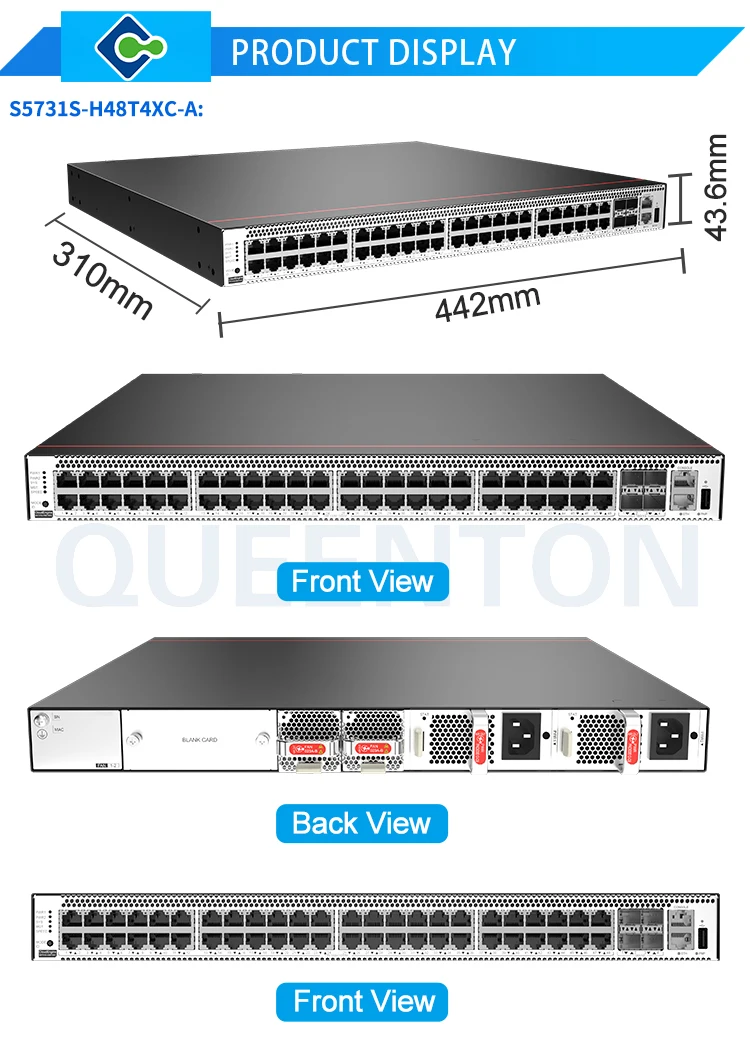 Original new s5731-s48t4xc-a S5700 Series network switch 48 port poe 4*10GE L3 optical ports core switch s5700-52p-li-ac