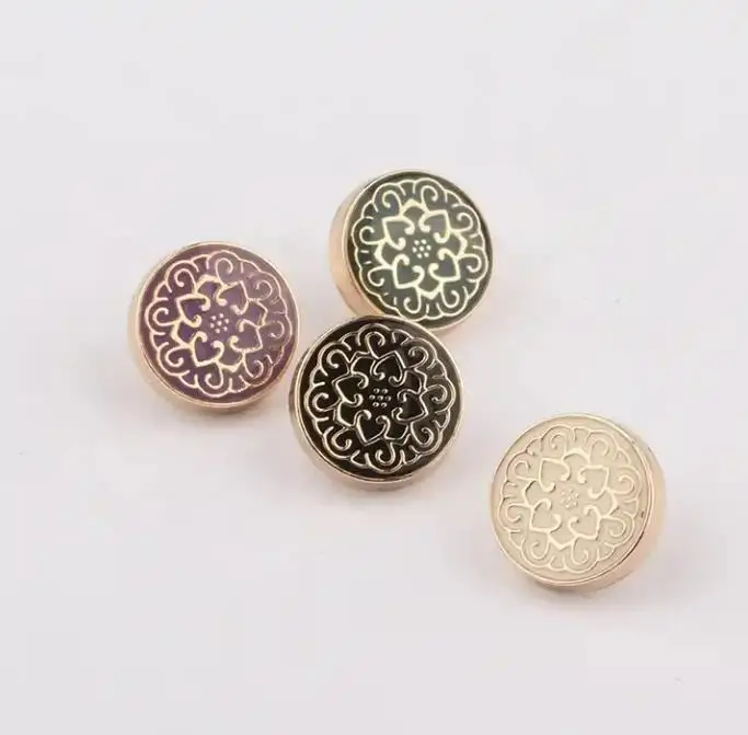 Factory Price Zinc Alloy Four Parts 12mm LOGO Custom Metal Press Snap Shank Button For Clothing