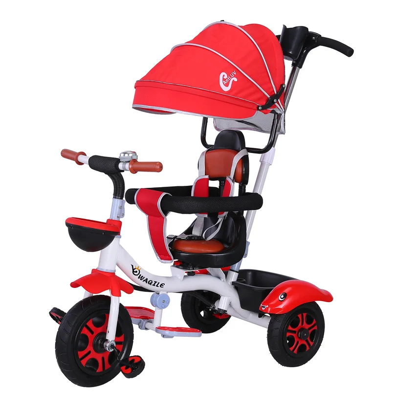 2022 hot selling for baby tricycle with push bar oem customized China cheap price for 2-8 years child baby tricycle 4in1