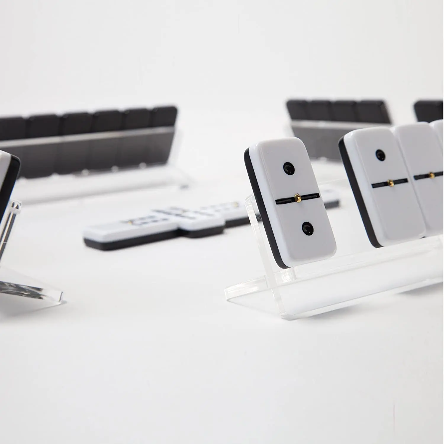 Acrylic Luxury Muggins (All Fives) European Dominoes Jogo De Domino Acrilico ProTournament Size Domino Whist Game