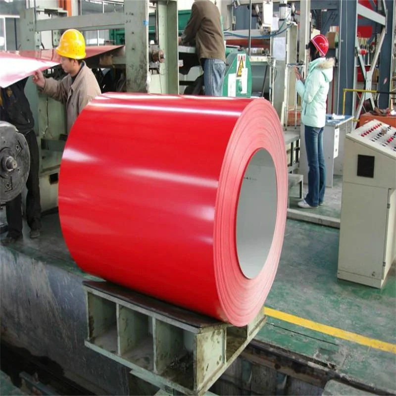 600 mm Width All Ral Colors Hard Material Glossy or Matt Surface PE PVDF Paint 0.5~0.8 mm PPGI Steel Coil Supplie