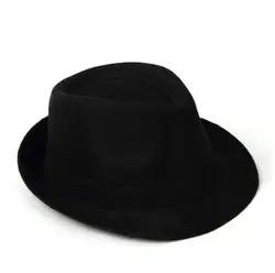 Мужская хлопковая льняная трикотажная джазовая фетровая шляпа