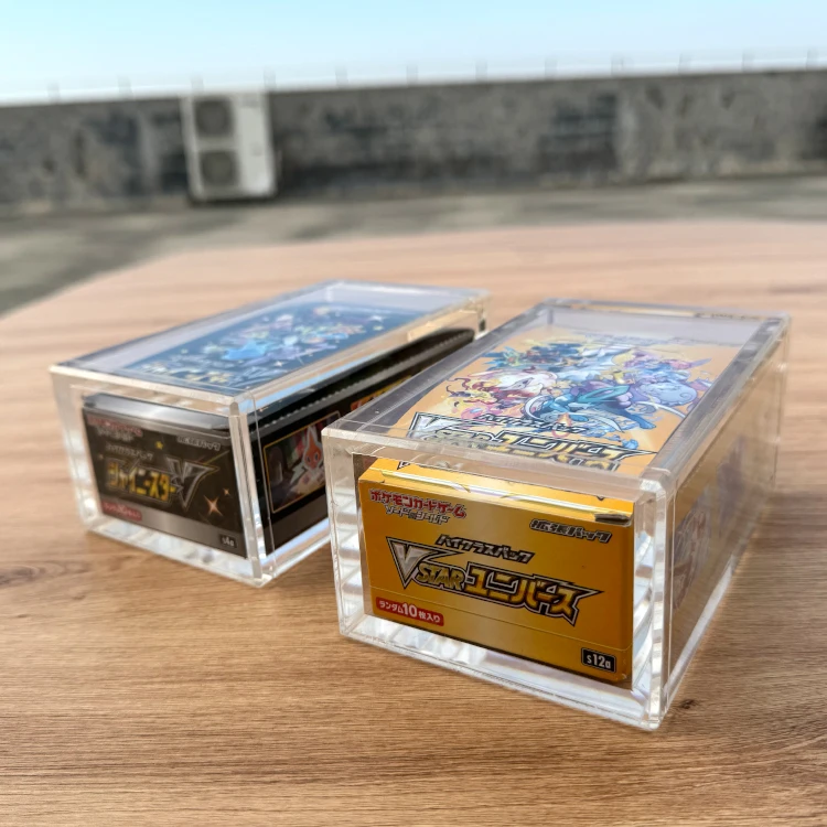 TCG Высококачественная японская акриловая бустерная коробка оптовая продажа Покемон Магнитная крышка торговая карточная игровая