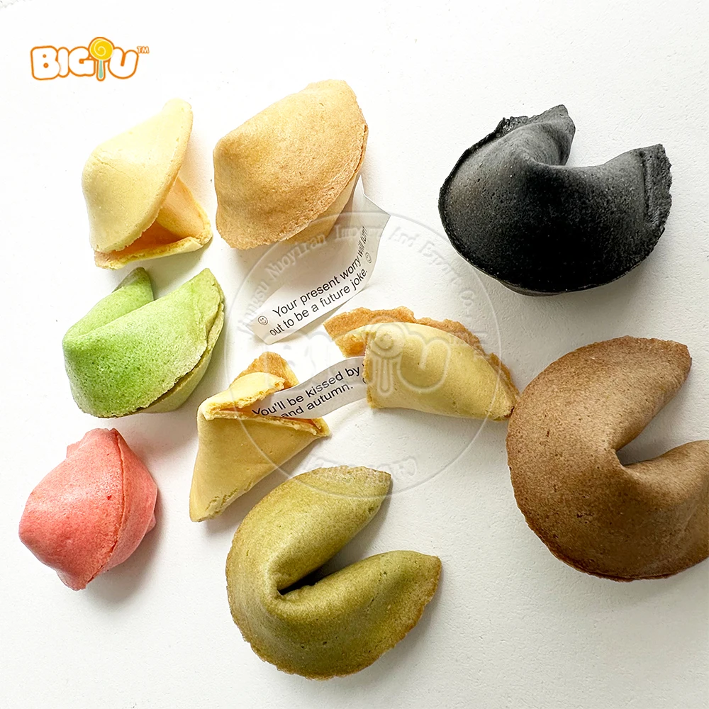 Exotic snacks custom blessings note surprise Bulk Colorful Fortune Cookies