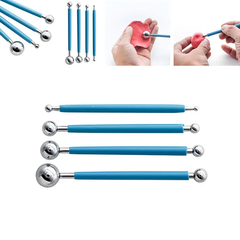Ceramic Tools 36 Piece Set Stone Plastic Clay Carving Knife Silicone Dot Drill Pen Acrylic Stick Rolling Pin