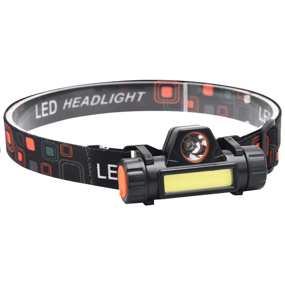 Howlighting New Wide Angle Led Broad Beam Elastic Headband USB Rechargeable COB LED Strip  Headlamp For Camping Riding Repair
