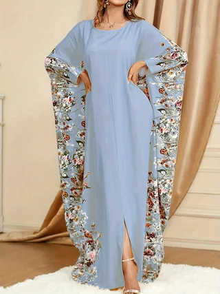 Zandy OEM & ODM один размер Полиэстеровые платья макси мусульманские женские носимые халаты абайя стиль платье с рукавами летучей мыши Исламская одежда