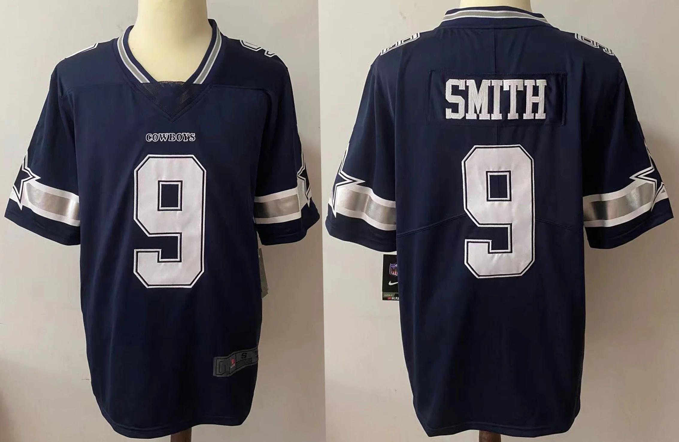 2022 Wholesale Dallas  #7 Diggs #8 Aikman #9 Smith Embroidery Limited Jersey Stitched American Football Jerseys