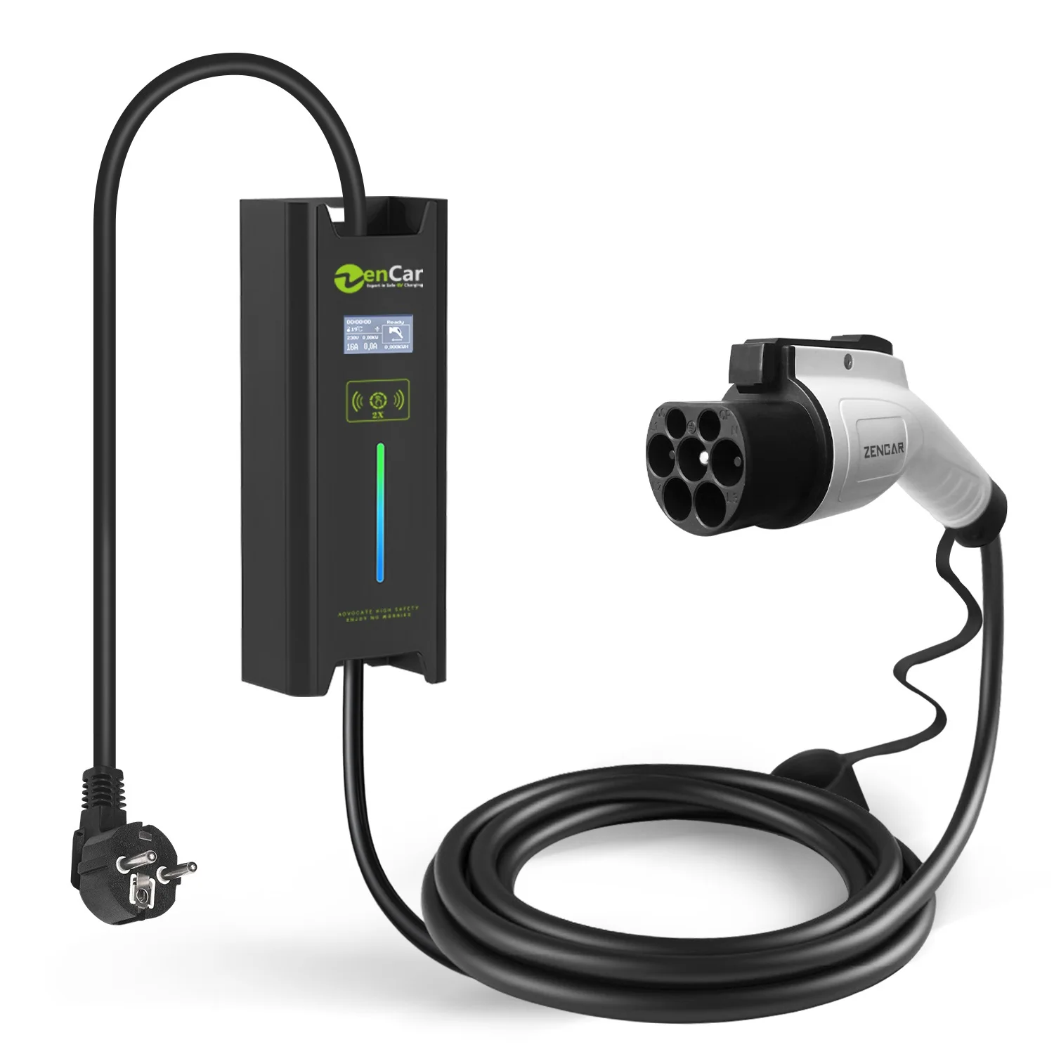 Smart Evse GB/T Plug Model 2 16A Single Phase 3.6Kw Mobile Ev Car Charger With Schuko Plug