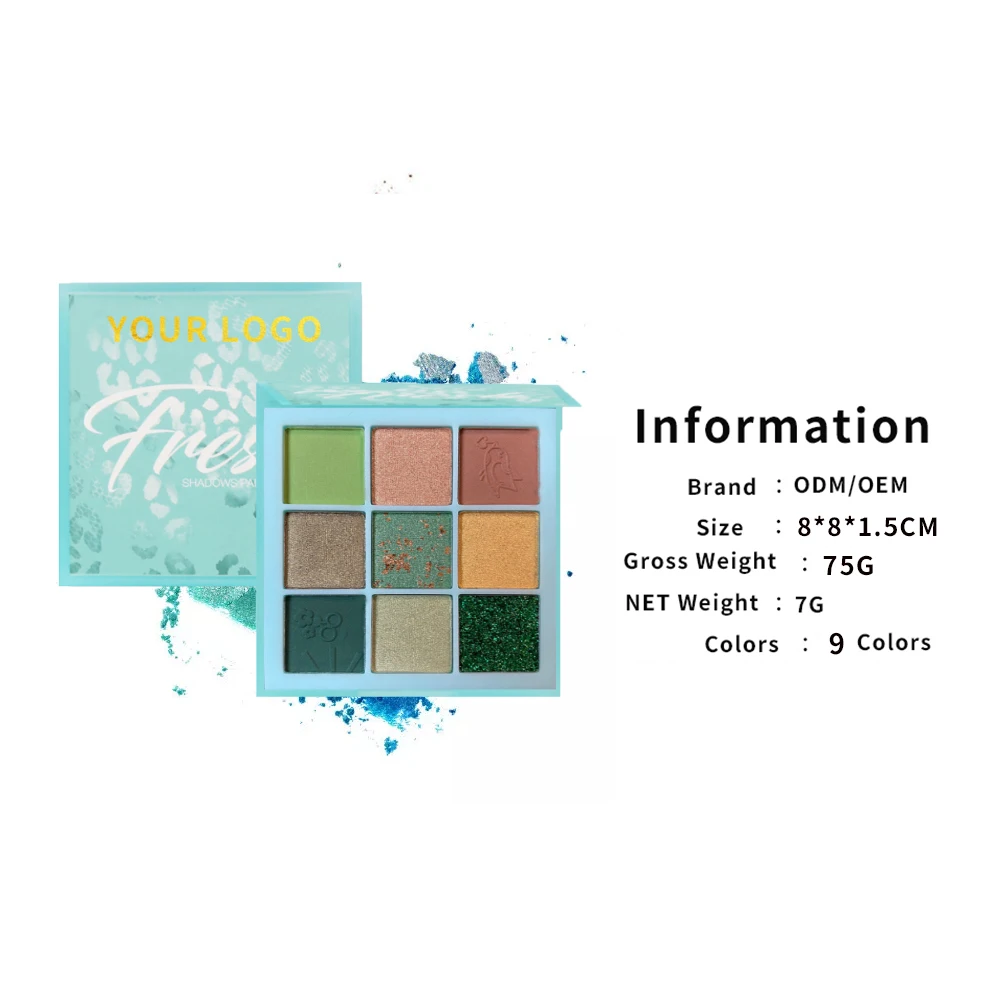 1402 High Pigment Vegan Makeup Eyeshadow Palette Custom Private Label packaging custom Glitter eyeshadow palette Waterproof 1402
