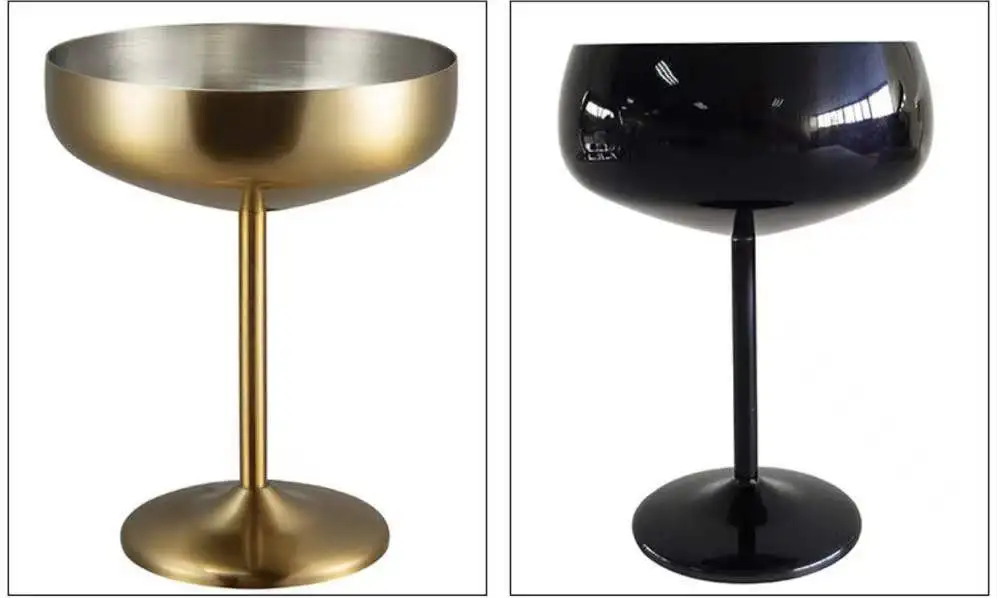 Bar drink ware 250ml stainless steel gold beer wine martell cup for restaurant