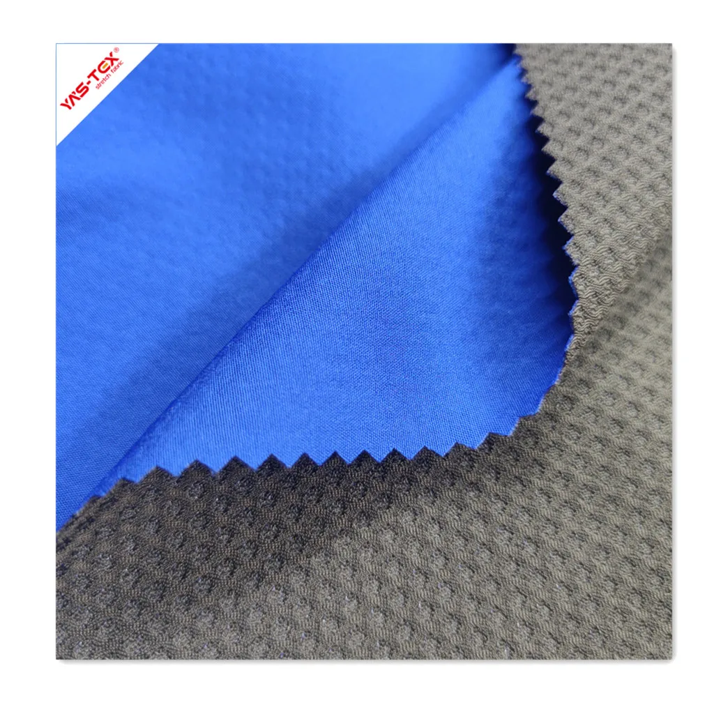 Waterproof 3 layers bonded fabric Polyester Spandex fabric laminated TPU film bonding knitted Mesh Fabric for Sports Garment