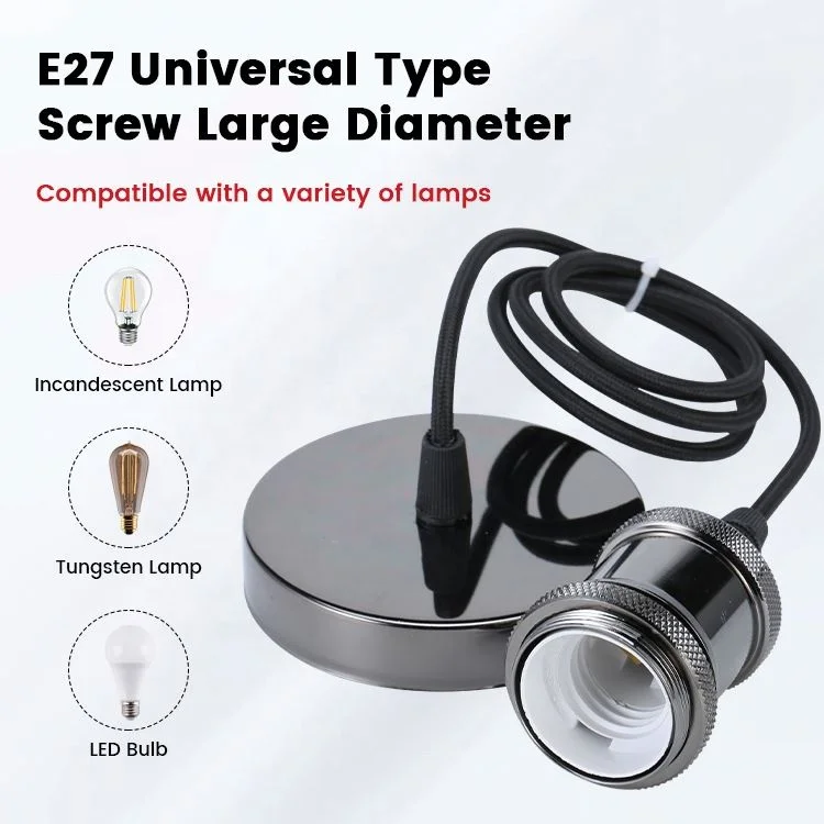 Oem Retro Vintage E27 Pendant Lamp Holder Hanging Ceiling Light Bulb Socket Lamp Holder