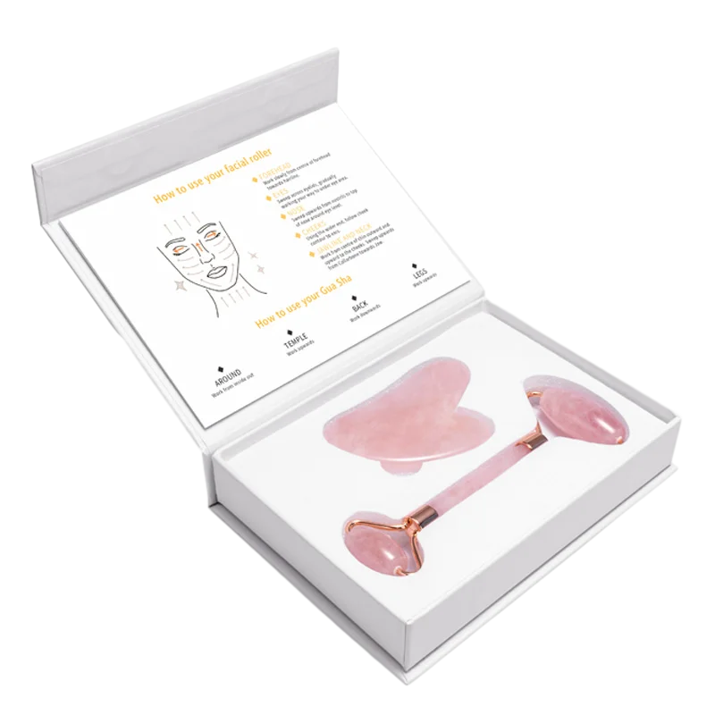 100% Natural Pink Jade Roller Gua Sha Tools Facial Guasha Rodillo De Jade Stone Jade Massage Roller For Body