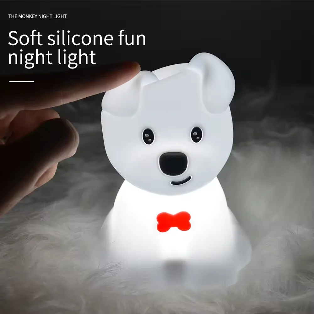 charging USB touch dimming design warm lighting environmentally friendly silicone night light