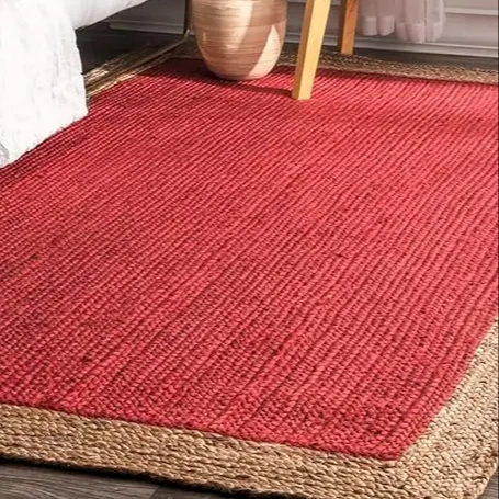 100 % Natural Jute Rugs For Living Room Indoor Carpets Braided Rug From India Best Quality Material Home Accessories